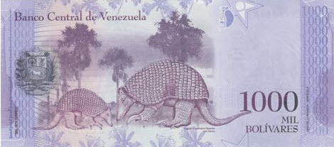 P 95 Venezuela 1000 Bolivares Year 2017 (23-03)